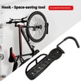 thumbnail image 4 of Crochet Mural Réglable en Acier pour Vélo - Cintre de Bicyclette Robuste Capacité 30 kg pour Rangement Intérieur, Compatible avec Vélos de Montagne, de Route et Pliants - Comprend des Vis d'Installation et des Tubes d'Expansion, 4 of 6