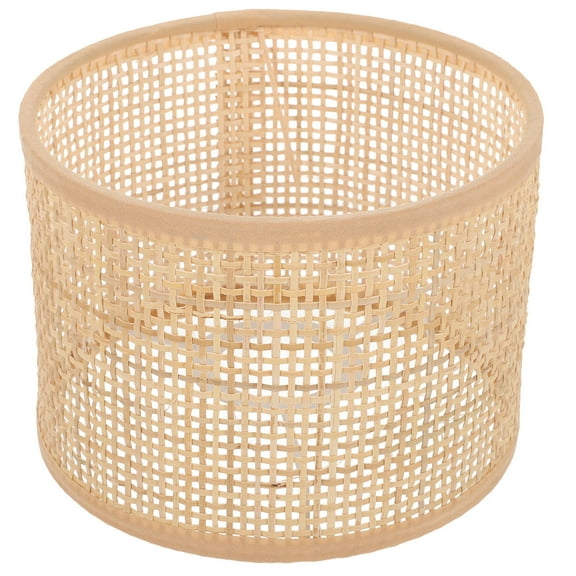 BESTOYARD 1Pc Light Brown Rattan Weaving Lamp Shade Decorative Lamp Cover for Home Decor