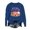 Blue, variant on Women's Halloween Hoodless Sweatshirt Pullover Long Sleeve Casual Crewneck for Daily Autumn Winter Fashion Tops Women Green M