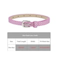 thumbnail image 4 of Women's Shinny Sparkly Bling Belts, 0.5" Wide Extra Thin Skinny PU Leather Waistband for Party Dresses Jeans 36.2x0.5" Pink Purple, 4 of 6