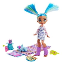 Cave Club Wild About Sleepovers and Accessories Fashion Doll Playset, 9 Pieces Included