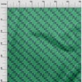 thumbnail image 3 of oneOoneCottonSilkGreenFabricTribalQuiltingSuppliesPrintSewingFabricByTheYard42InchWide, 3 of 4