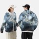 thumbnail image 4 of Fotbe Fantasy Swan Yacht Design Chaqueta con Protección Solar UPF 50+ para Hombre y Mujer, Camisa con Capucha y Bolsillos-3X-Large, 4 of 7