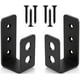 thumbnail image 1 of Heavy Duty Door Barricade Brackets for Emergency Security, Security Door Lock with Corrosion-Resistant Black Powder Coating Finish, U Shaped Design for 2x4 Lumber Use in Home Garage Barn Applications, 1 of 5