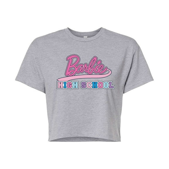 Barbie - High School - Juniors Cropped Cotton Blend T-Shirt