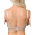 thumbnail image 3 of INSPIRE CHIC Nursing Bras for Women Breastfeeding Maternity Wireless Pregnancy V Neck Adjustable Straps Bra S Beige, 3 of 4