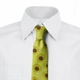 thumbnail image 2 of Floral Necktie, Rustic Sunflowers Silhouette, Dress Tie, 3.7", Pale Avocado Green Umber, by Ambesonne, 2 of 3