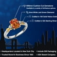 thumbnail image 2 of Gem Stone King 1.68 Ct Ecstasy Mystic Topaz E-F Lab Grown Diamond 925 Silver and 10K Yellow Gold Ring, 2 of 6