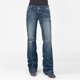thumbnail image 4 of Puntoco Mujer Retro Patrón Geométrico Estampado Lavado Bolsillo Jeans Pantalones Puntoco Puntoco-3347, 4 of 6