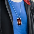 thumbnail image 3 of Lion Religious King Crown Bible Christian Military Dog Tag Pendant Necklace with Chain, 3 of 4