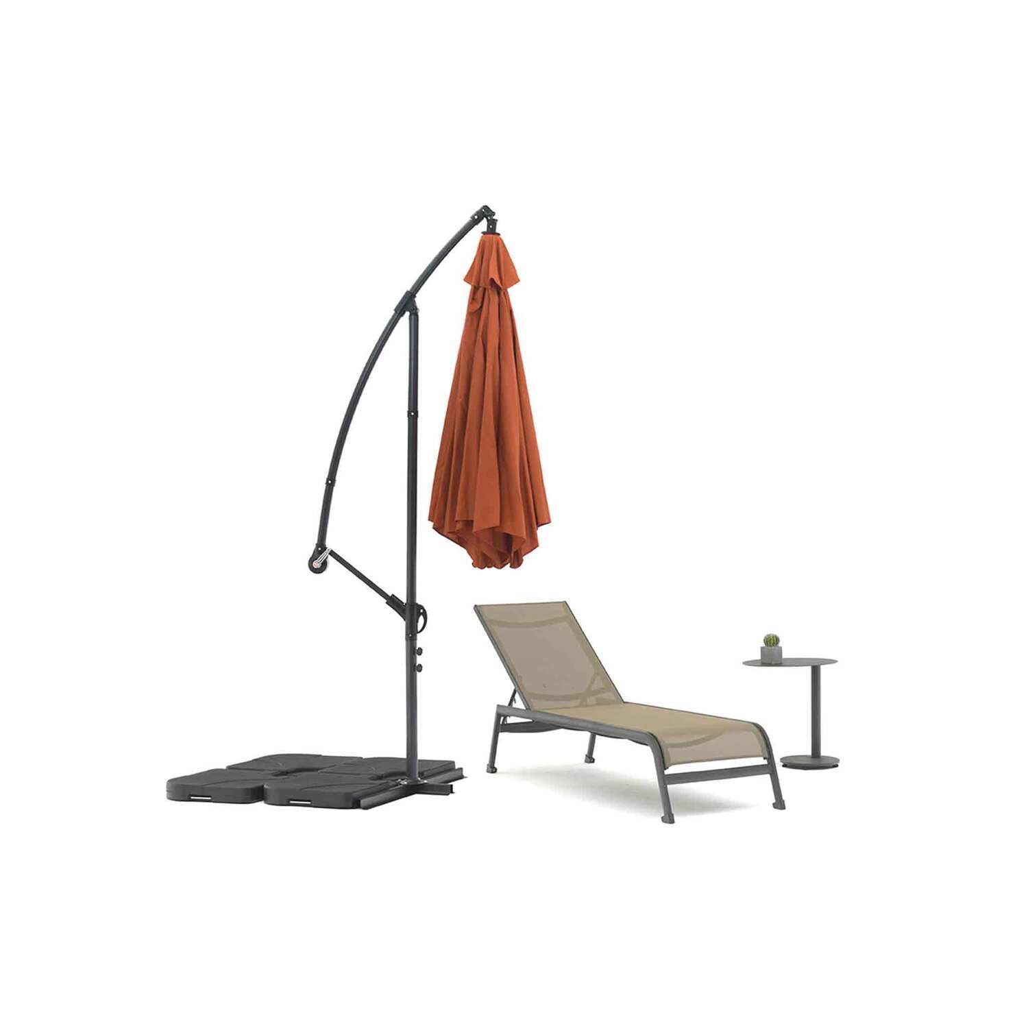 Outdoor Patio Umbrella - Standing Umbrella with Steel Base - Large Shade for Garden, Deck, Porch - Durable Design