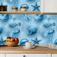 thumbnail image 5 of Peel and Stick Wallpaper Contact Paper Ocean Starfish Home Decoration Jellyfish Seaweed Shells Tropical Fish Self Adhesive and Removable 23.6in x 118in, 5 of 8