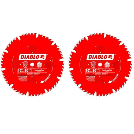 Freud D1050X Diablo 10" x 50 Tooth Combination Saw Blade ( 2 Pack)