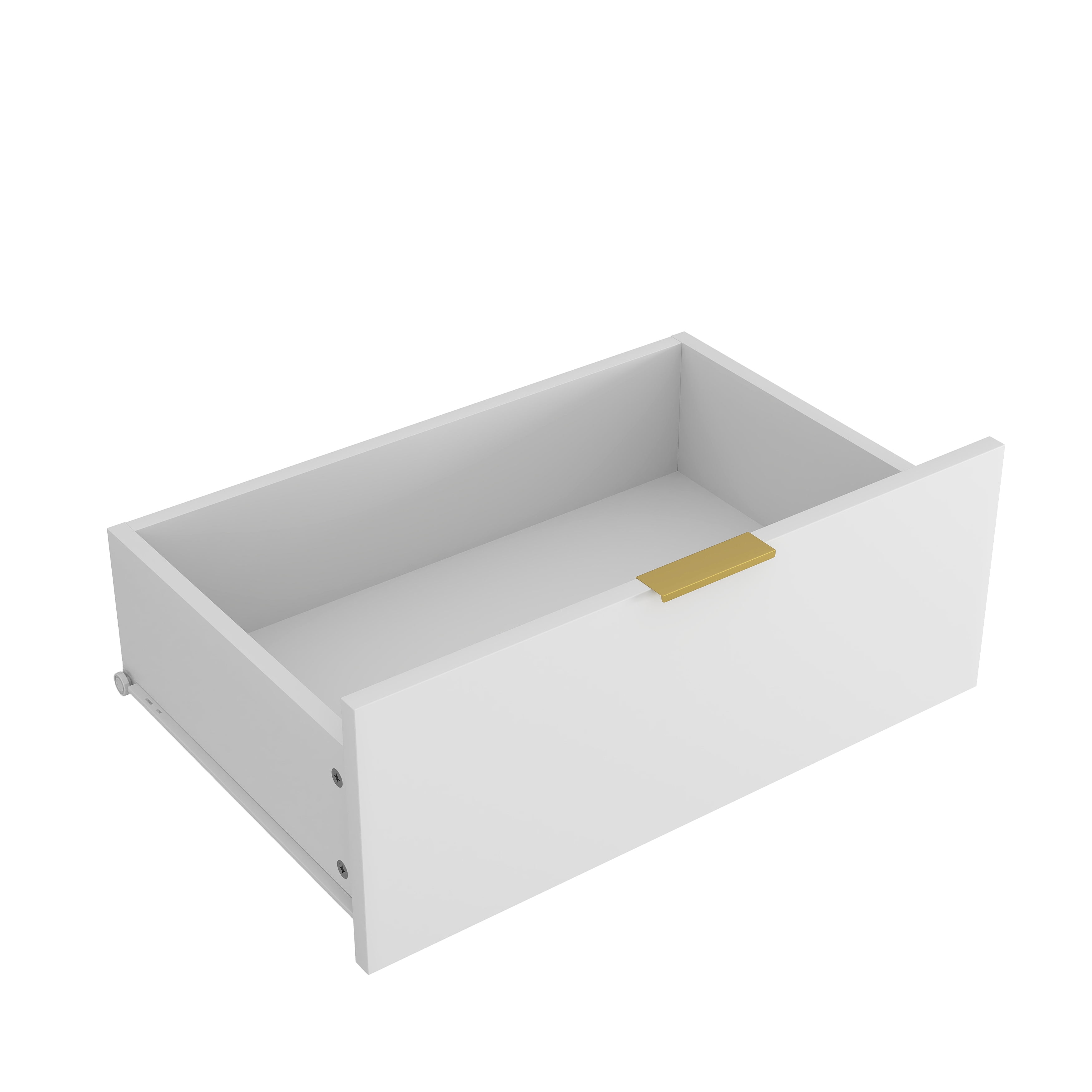 Mintazer Tall Dresser with 8 Drawers, Storage Chest of Drawers with Gold Metal Handles for Entryway Bedroom Living Room Hallway, White