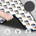 thumbnail image 3 of Honeii Coffee To Go Pattern Print Car Foot Mat Four-Piece Set - Front & Rear Universal Car Floor Mats for SUVs, Trucks, Sedans, 3 of 7
