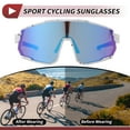 thumbnail image 3 of Gafas de montar para motocicleta Unique Bargains, anti-reflejo, Tri-Acetato de Celulosa, PC, lente azul, marco blanco y negro, 3 of 6