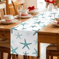 thumbnail image 5 of Table Runners 90 Inches Long Dress Scarves, Teal Starfish Coastal Farmhouse Coffee/Dining/Kitchen Table Decor Table Runner for Living Room, Summer Beach Ocean 13x90 Inch, 5 of 9