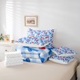 thumbnail image 6 of Feelyou Blue Bowknot Cherry Bedding Comforter Set 7pcs, Fairy Princess Full Bedding Set, 6 of 8