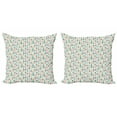 thumbnail image 1 of Ambesonne Retro Throw Pillow Cover 2 Pack, Doodle Stars and Dots, 20", Multicolor, 1 of 2