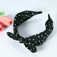 thumbnail image 6 of Unique Bargains 1 Pcs Bowknot Headband with Bunny Ears Hairband for Women 2.17 Inch Green, 6 of 7
