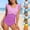 Purple, variant on SHenli Girls Bathing Suits One Piece Swimwear Ruffled Color Blocking Skirt Low Back Design Swimsuit Beachwear for Juniors