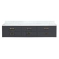 thumbnail image 3 of Tuckerton 84 in W x 22 in D Black Double Bath Vanity and Carrara Marble Top, 3 of 11
