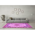 thumbnail image 3 of Ahgly Company Indoor Round Abstract Purple Modern Area Rugs, 5' Round, 3 of 4