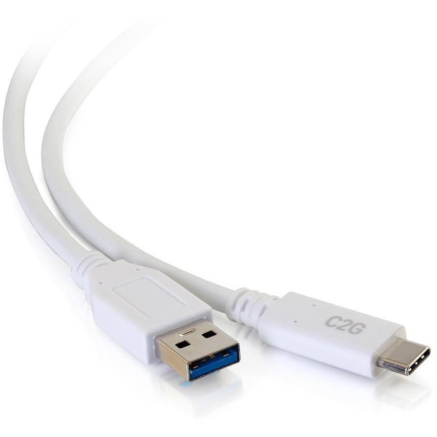 C2G 10ft USB 3.0 Type C to USB A USB Cable White M/M 28837 Walmart