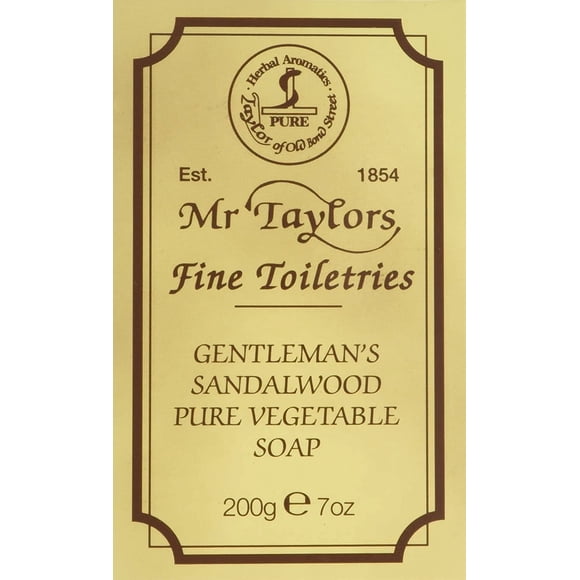 Jabón de baño de sándalo, barra de jabón de 200 g de Taylor of Old Bond Street