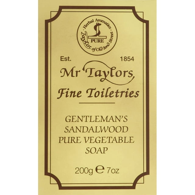 Jabón de baño de sándalo, barra de jabón de 200 g de Taylor of Old Bond Street