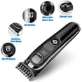 thumbnail image 2 of Recortadora de cabello para hombres, recortadora de barba eléctrica profesional 5 en 1, afeitadora inalámbrica para hombres con pantalla LED, recortadora de cuerpo recargable e impermeable IPX6 para cara/cabello/cuerpo/nariz ER, 2 of 5