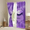 thumbnail image 3 of Homewish Purple Eyelashes Curtains Set of 2 (42x84) - Sequin (Love Heart), 3 of 6