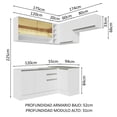 thumbnail image 4 of Cocina Integral Completa Esquinera 349cm Glamy Madesa 06 Blanco, 4 of 8