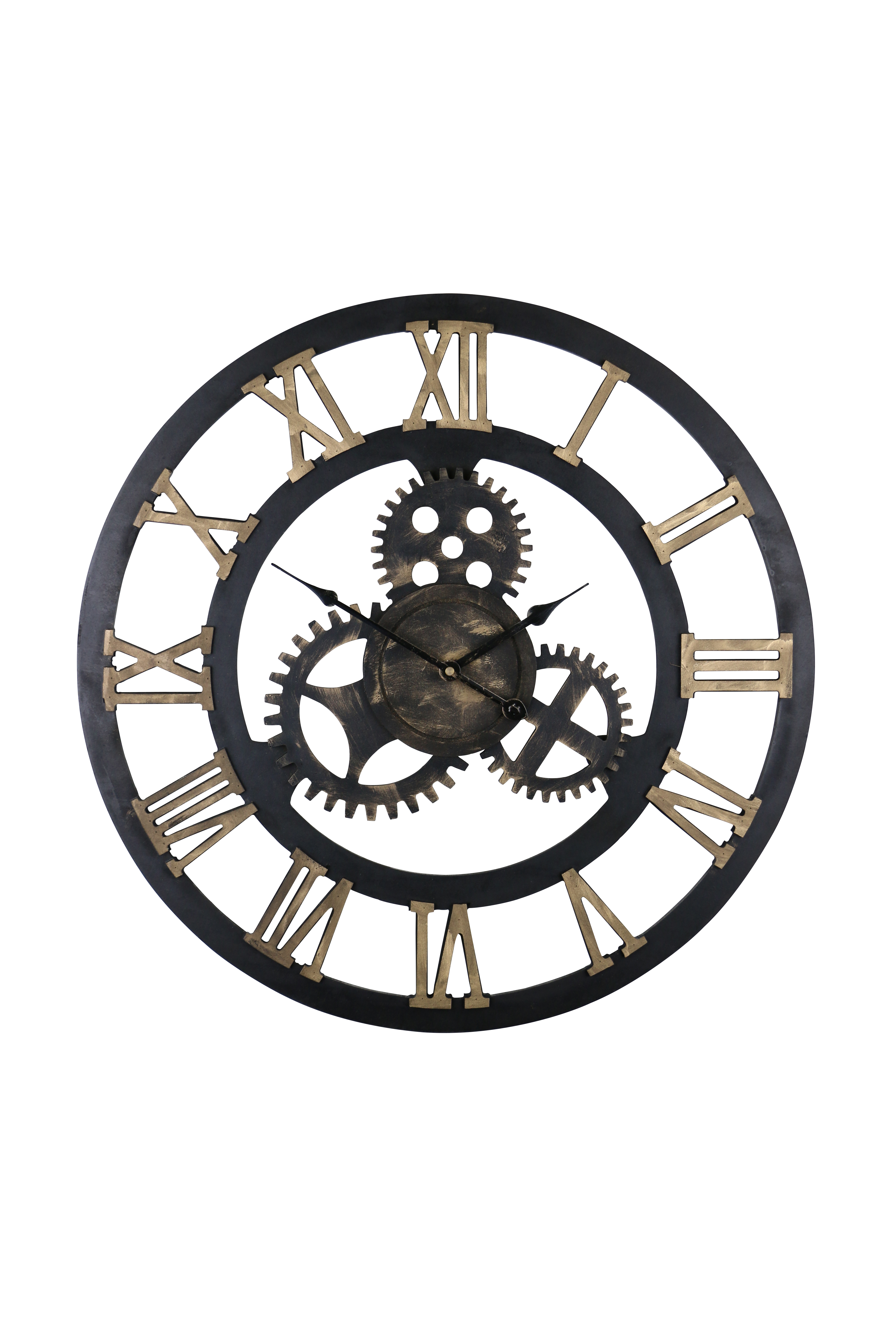 Round Steampunk Style Skeleton Wall Clock