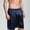 Dark Blue, variant on Pajama Shorts Men Knee Length Loose Fit Plus Size Straight Lightweight Elastic Waisted Pull On Comfortable Ice Silk Bottoms Lounge Homewear Sleep Shorts, M-5XL