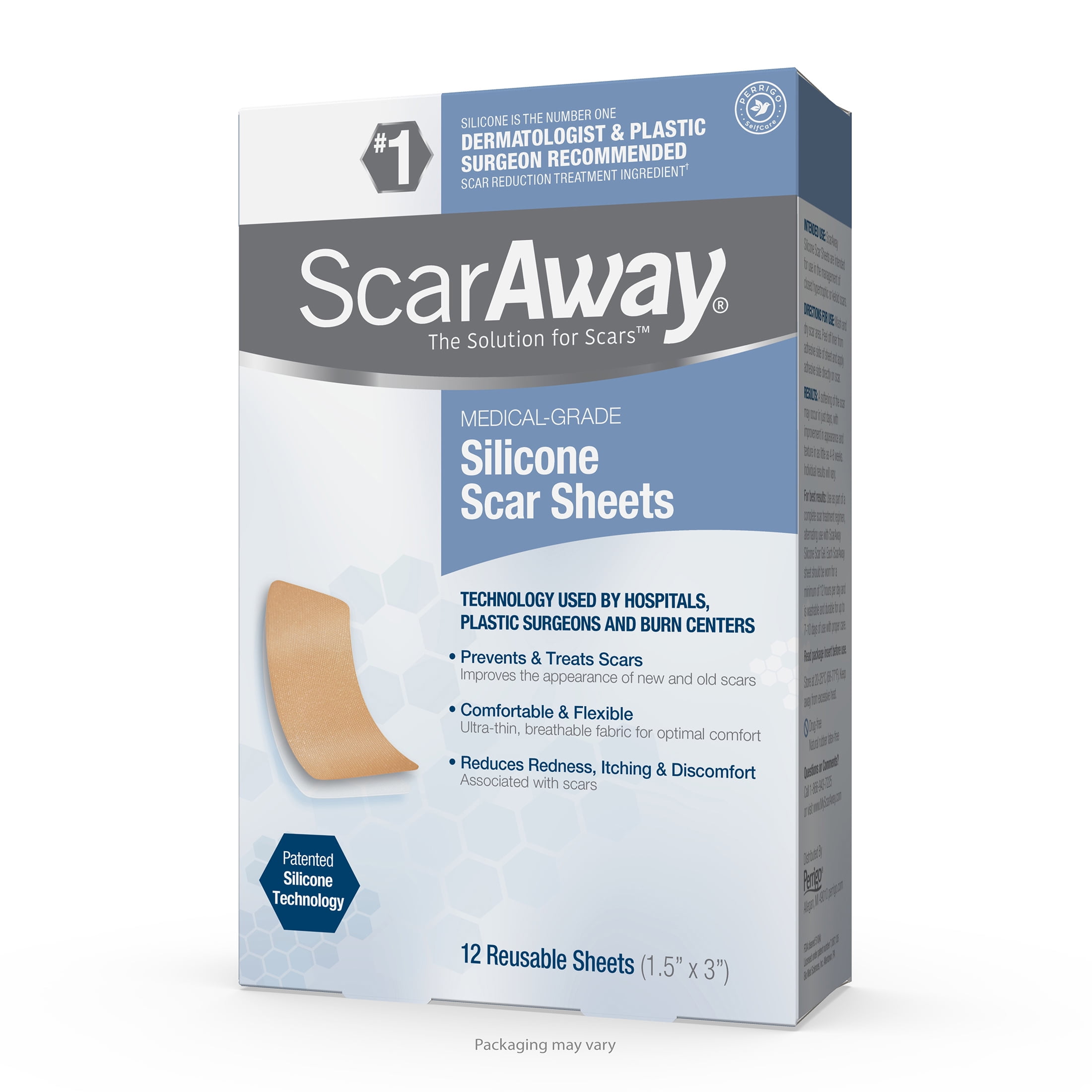 ScarAway Advanced Skincare Silicone Scar Sheets 12 ea