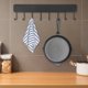 thumbnail image 3 of Colgador de utensilios de cocina montado en la pared, estante colgante sin perforaciones con múltiples ganchos, organizador que ahorra espacio para almacenamiento de cocina, 3 of 6