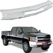labwork Chrome Front Bumper Impact Face Bar Replacement for 2007-2013 Silverado 1500 2500 3500 Pickup with Center Air Intake Hole GM1002831 15941850