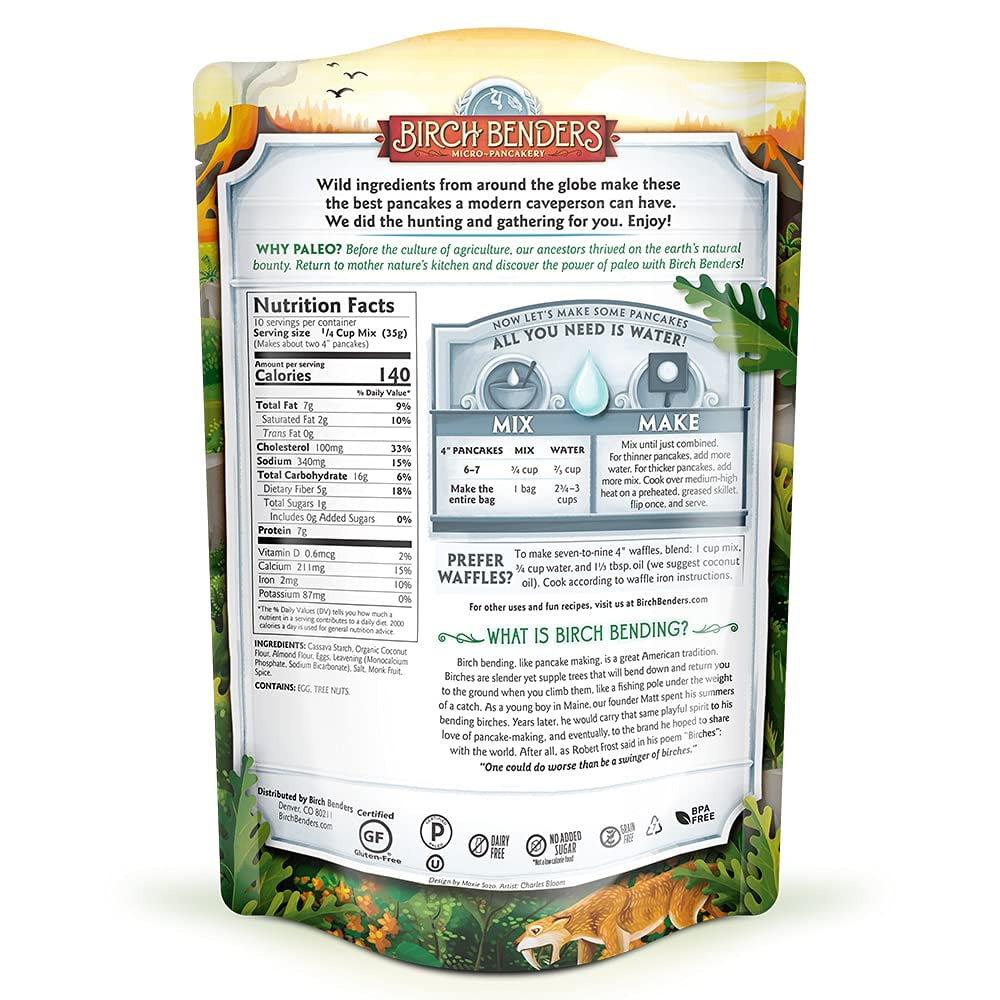 Birch Benders Paleo Pancake & Waffle Mix 12 oz Pack of 2