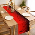 thumbnail image 3 of Halloween Table Runner - 72 Inch Long, Kitchen Dining Table Runner Dresser Scarves, Fall Horror Spooky Bats Gradient Black Red Farmhouse Decor for Coffee Tables Wedding Party Banquet, 3 of 8