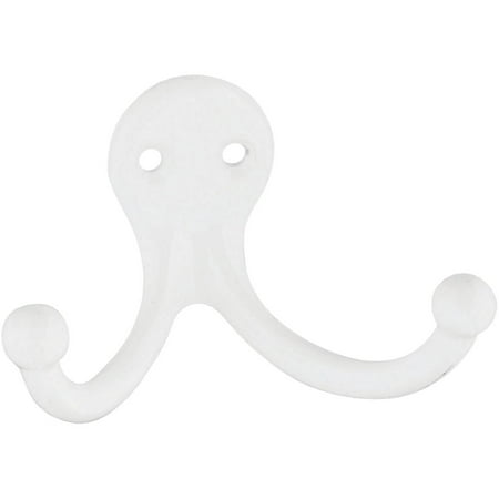 

National White Double Clothes Wardrobe Hook 2 per Card