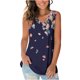 thumbnail image 2 of ICHUANYI Clearance Women's Fashion Solid Color V-neck Comfortable Loose T-shirt Sleeveless Blouse Casual Tops(Navy, M) ICHUANYI WER2023081002162, 2 of 6