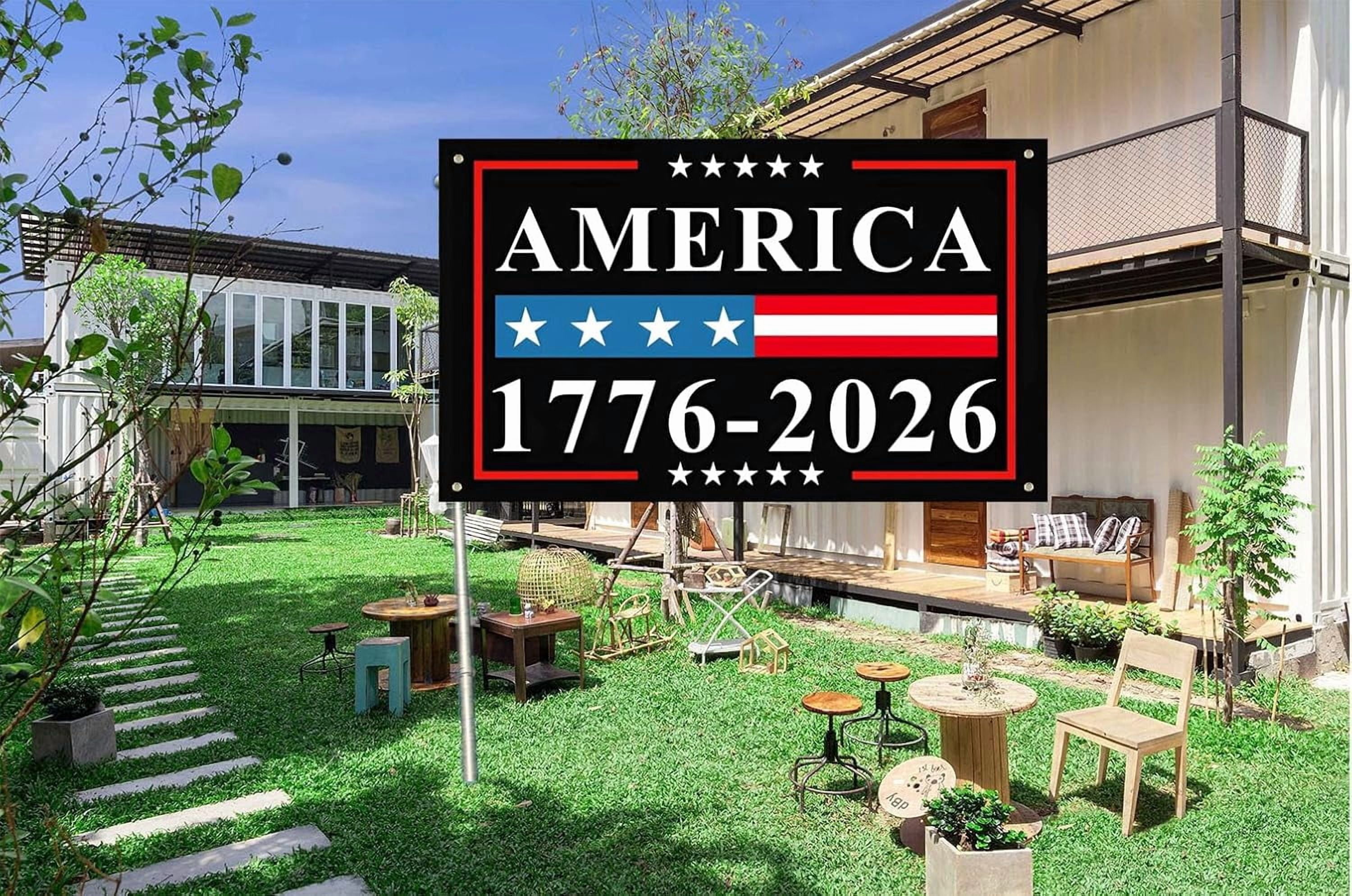USA 250th Anniversary Celebration Flag, Polyester Banner with Grommets, 3x5 Feet, Special Edition America 250