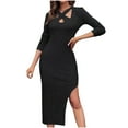 thumbnail image 1 of Birdeem Chandail-Over Oversize à Col Rond pour Femmes Automne Tricoté à Manches Longues Robes Courtes Épaisses, 1 of 1