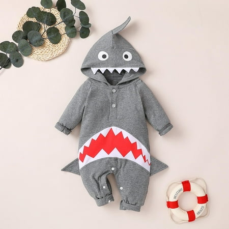 

DAETIROS Silky Hooded Winter Long Sleeve Jumpsuit Toddler Baby Girl Funny Soft Daily Rompers Dark Gray