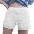 thumbnail image 2 of Women Ruffle Shorts Lace Multi-Layered Bloomers Leggings Loose Large Size Comfort Shorts, 2 of 4