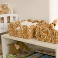 thumbnail image 4 of Cesta de Mimbre Festoneada, Cesta de Vivero con Asas, Cestas de Ratán Tejidas para Organizar, Cesta Decorativa para Estante, 4 of 8