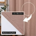 thumbnail image 3 of Quality Home Linen Blend Blackout Curtains - Antique Bronze Grommets - 52" W x 84" L - Sesame (Single Panel), 3 of 4