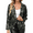 Camo, variant on Women's Casual Blazer Jacket Printed Slim Fit Fashion Cropped Outerwear Long Sleeve Notch Lapel Double Breasted Crop Suit Jacket Blue 8