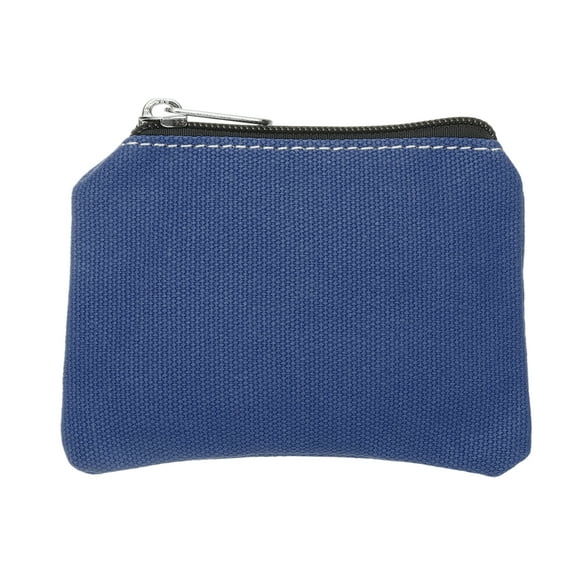 Uxcell Canvas Coin Purse, Small Coin Purse with Zipper Portable Change Pouch Holder Travel Storage Organizer 5 x 3.3 in & Black-Fitting for ( Change Coins/ID Card/Jewelry Keys/Cosmatic)